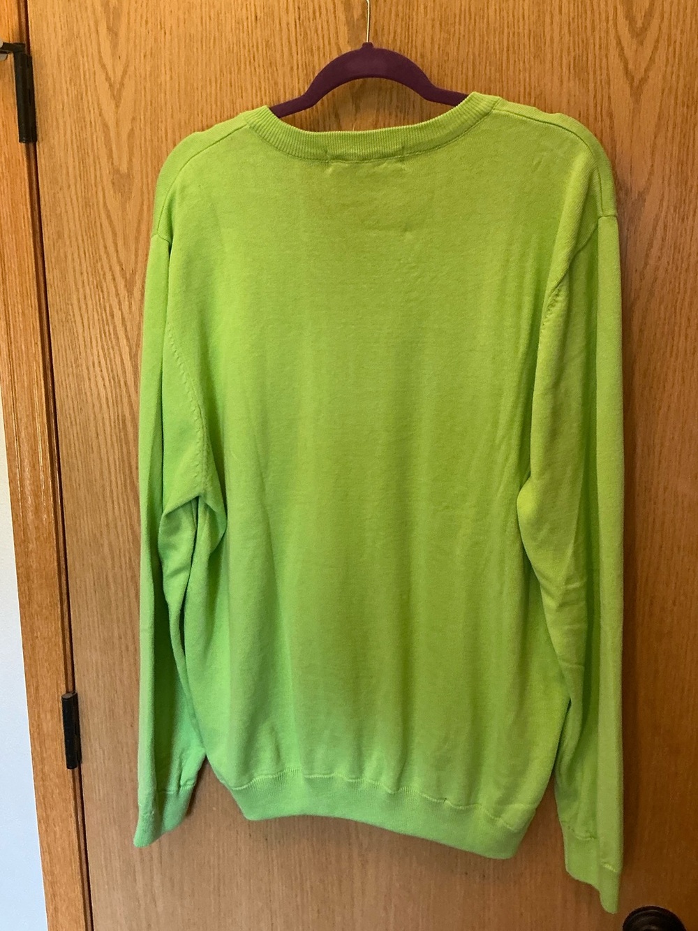 NWT $80 Pebble Beach Sweater v-neck lime green GOLF men’s XL SOFT PIMA COTTON - Picture 4 of 13